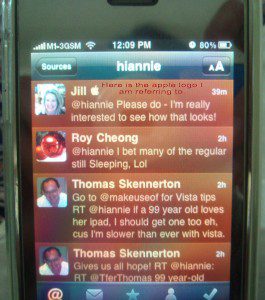 Twitteriffic on the iphone