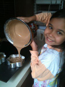 This is my daughter, the aspiring baker. 